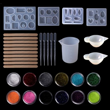 

Silicone Resin Molds Measuring Cup Dropper Earrings Pendant Jewelry Making Tools