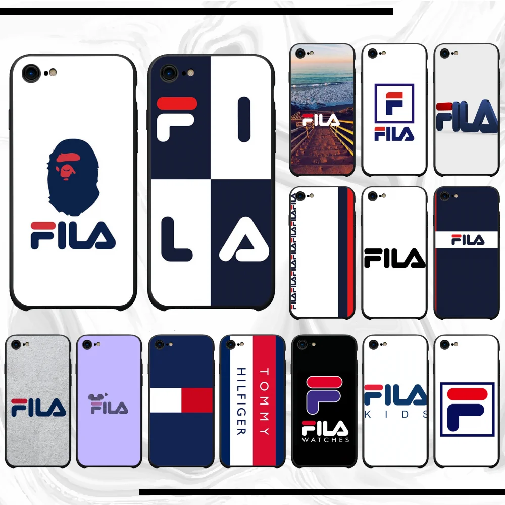 

For iphone 8 American Tennis Brand Black TPU Soft Rubber Phone Cover For iphone7 8 7plus 8plus