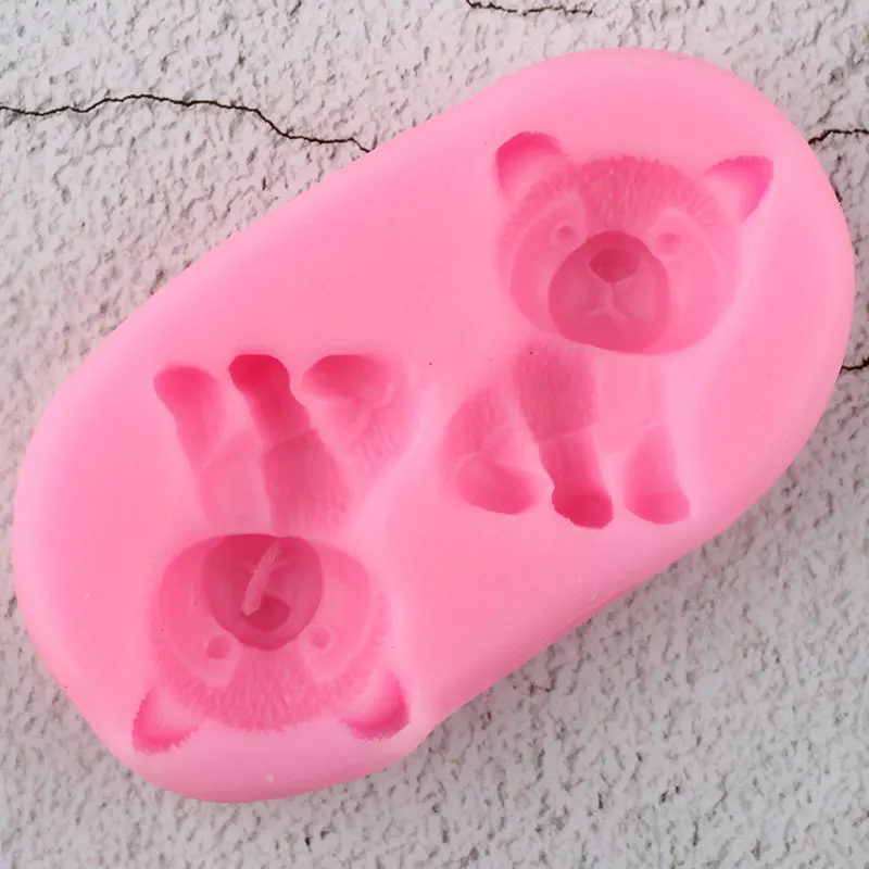 3D Cute Dogs Husky Silicone Molds Soap Resin Clay Mold DIY Party Fondant Cake Decorating Tools Candy Chocolate Gumpaste Moulds