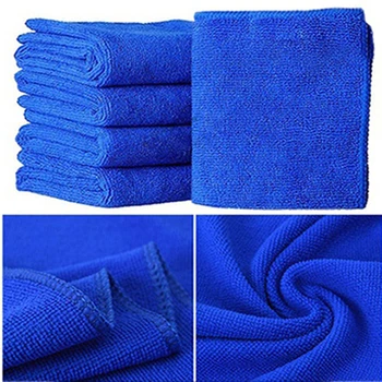 

5/10Pcs/lot Blue Soft Absorbent Wash Cloth Car Auto Care Microfiber Cleaning Towels Car Cleaning Towels Cloths