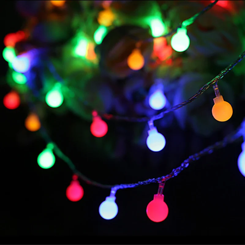 5 м 50LED USB Rmote управление 8 режимов шаровые гирлянды рождественские гирлянды медная проволока сказочная лампа для украшения свадебной вечеринки
