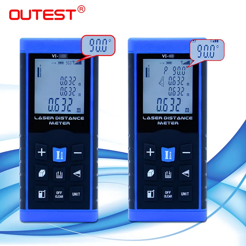 OUTEST Digital laser distance meter angle rangefinder 30M 40M 60M 80M 100M laser meter measurer tape trena electronic level