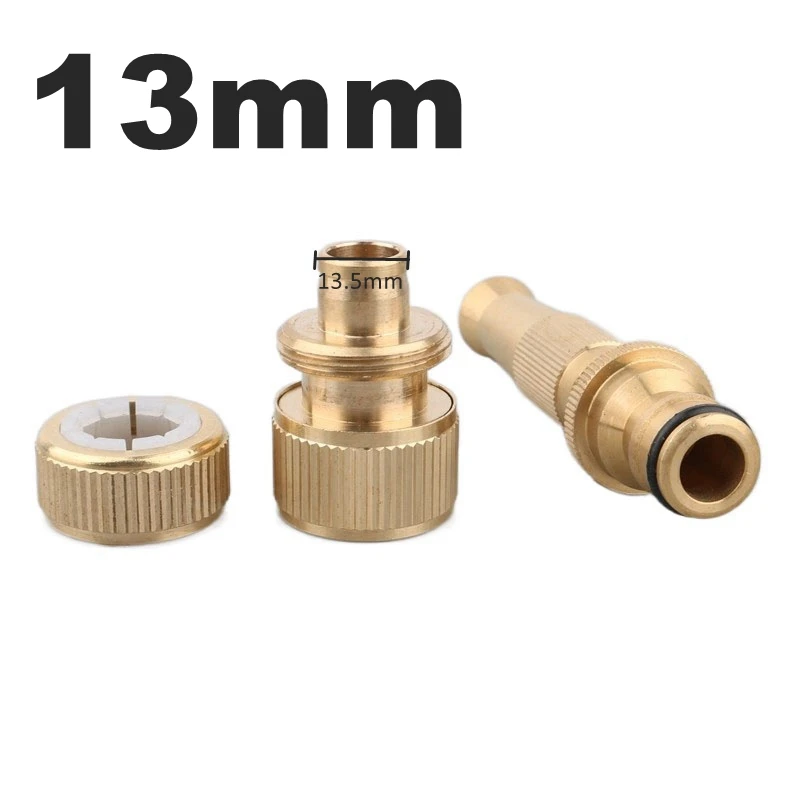 Brass 3/8 1/2 5/8 3/4" High Pressure Car Washing Water Gun With Quick Connector Direct Injection Nozzle 10 16 19mm Hose Joint