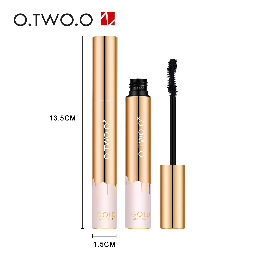 O.TWO.O 9981 Mascara Lengthening Black Lash Eyelash Extension Eye Lashes Brush Beauty Makeup Long wearing Gold Color waterproof |