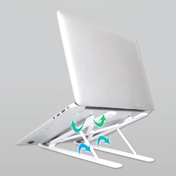 

2020 New Foldable Height Adjustable ABS Laptop Tablet Stand Portable Desktop Holder Mounts For Macbook Pro Computer Bracket Rise