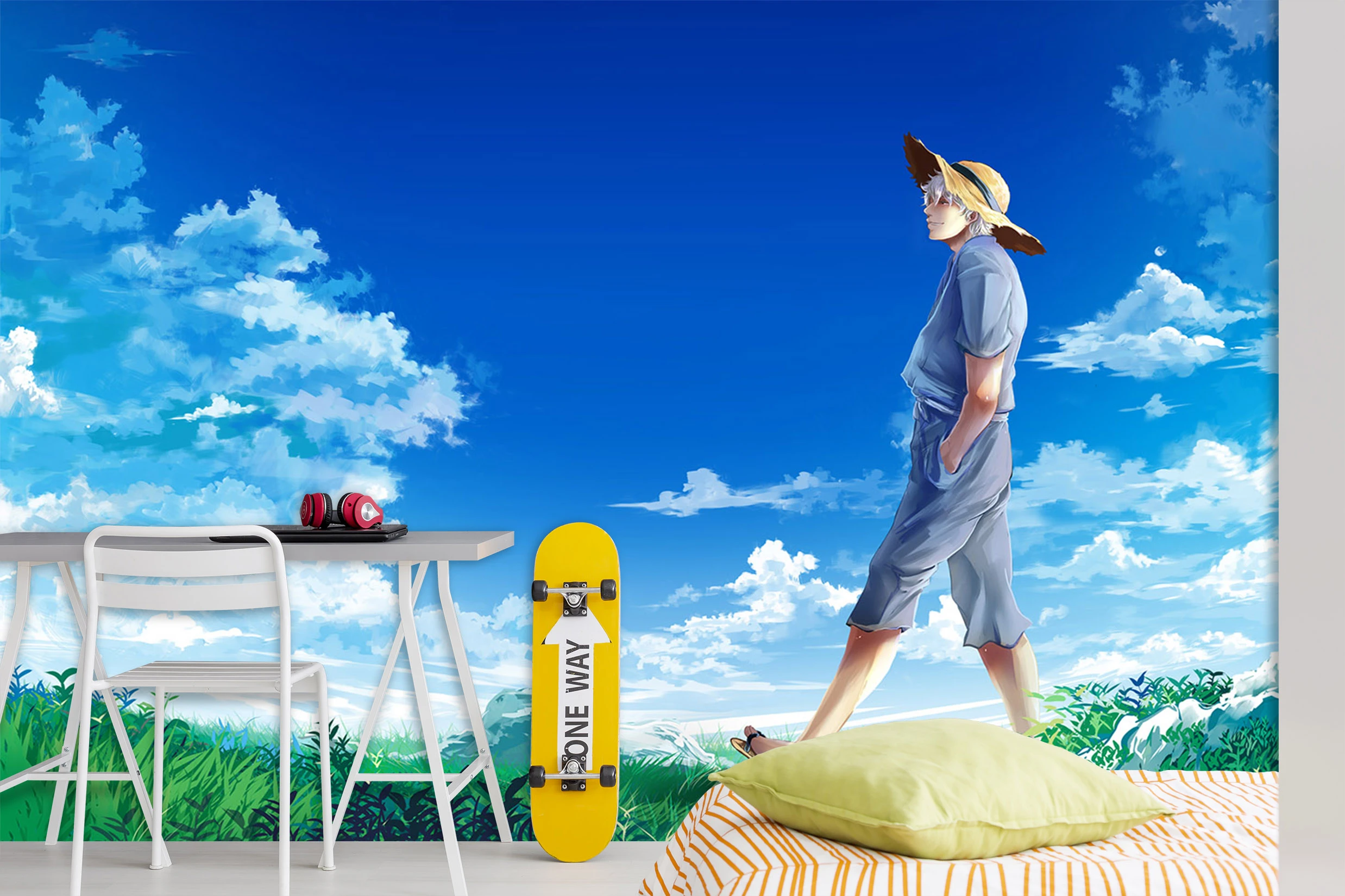 ورق حائط مطبوع ثلاثي الأبعاد من Gintama 318 ورق حائط مطبوع عليه رسوم متحركة يابانية Wallpapers Aliexpress