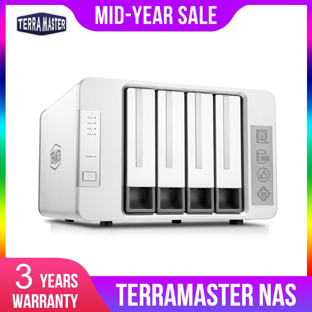 TerraMaster оригинальный Φ USB3.0 Тип C 4-Bay RAID корпус Поддержка 0/1/Single Exclusive 2 + 3 Mode жесткий
