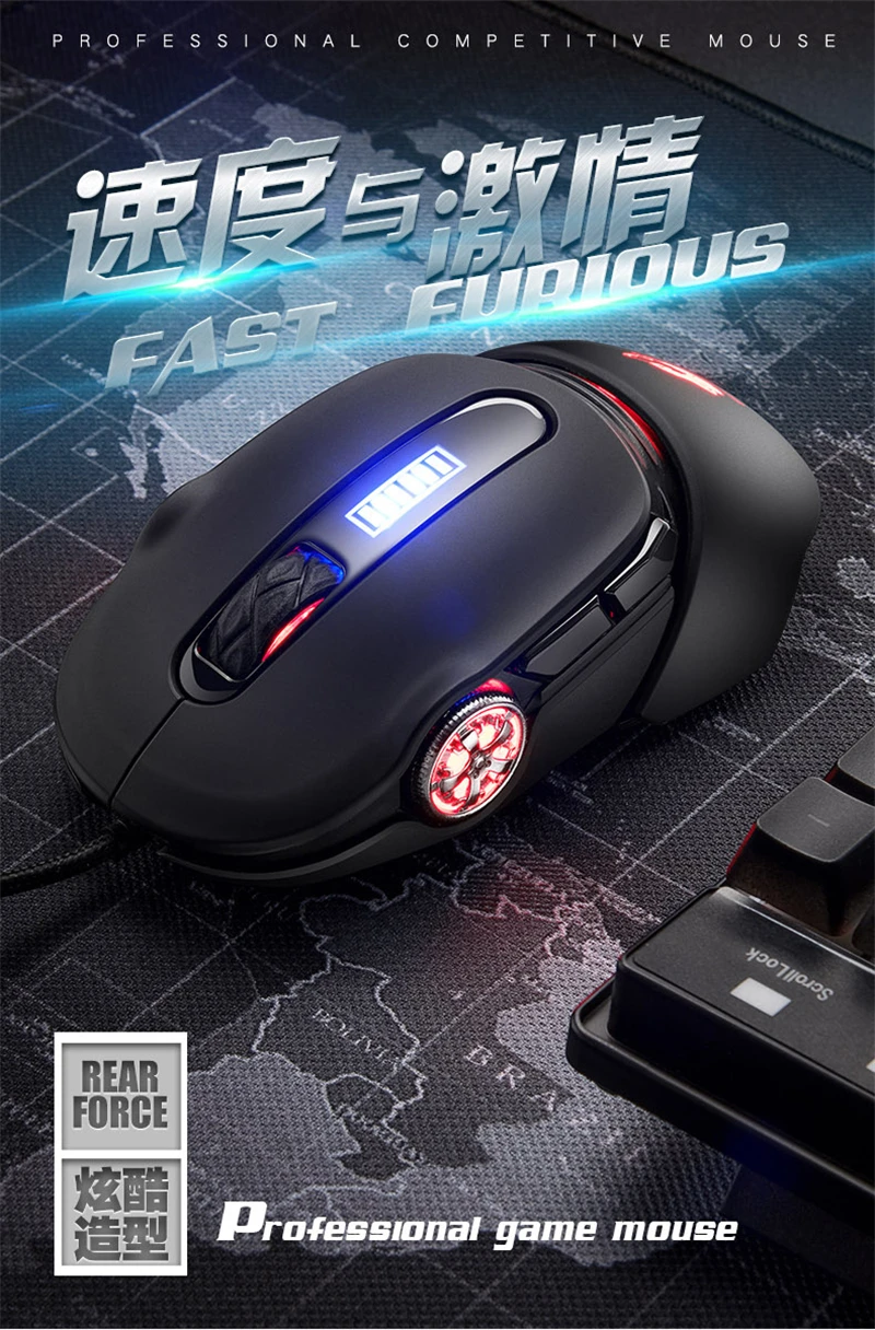 Профессиональная геймерская игровая мышь 3200 dpi, регулируемая Проводная оптическая светодиодный мышь для компьютера, USB кабель, бесшумная мышь для ноутбука, ПК, игр