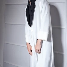 Альтернативная ветровка, Мужская одежда для выступлений, Стильная мужская ветровка выше колена, супер размер