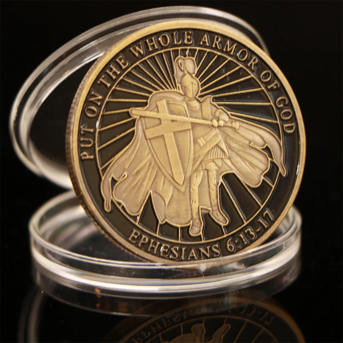 Knight commemorative coin Knight honor coin Put on The Whole Armor of God EN