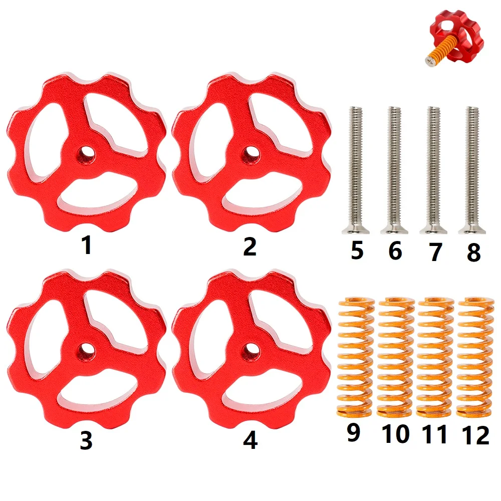 Ramps 4set 3d printer heat bed twist leveling nut m3 m4 hotbed platform