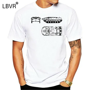 

2019 Brand Clothing Printed Fashion Design Bmd 2 Armoured Vehicle Blueprint Mens T Shirt Army War Soviet Military Shirt Design