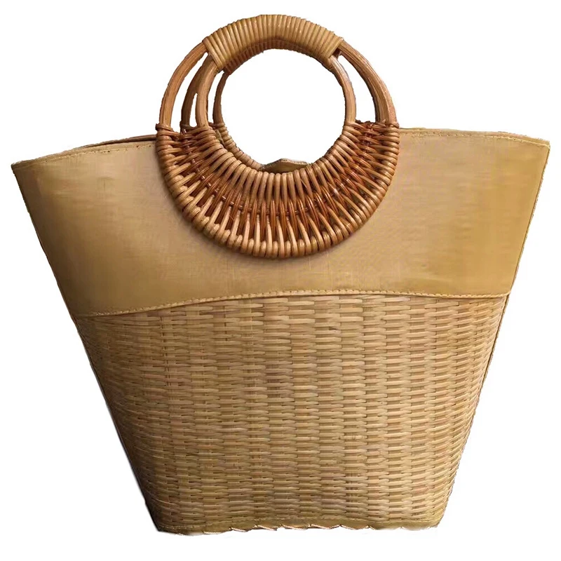 

ABZC-Thai Version Of Fashion Handmade Bag Handbag Handbag Rattan Bag Handbag Retro Beach Bag Travel Holiday Package