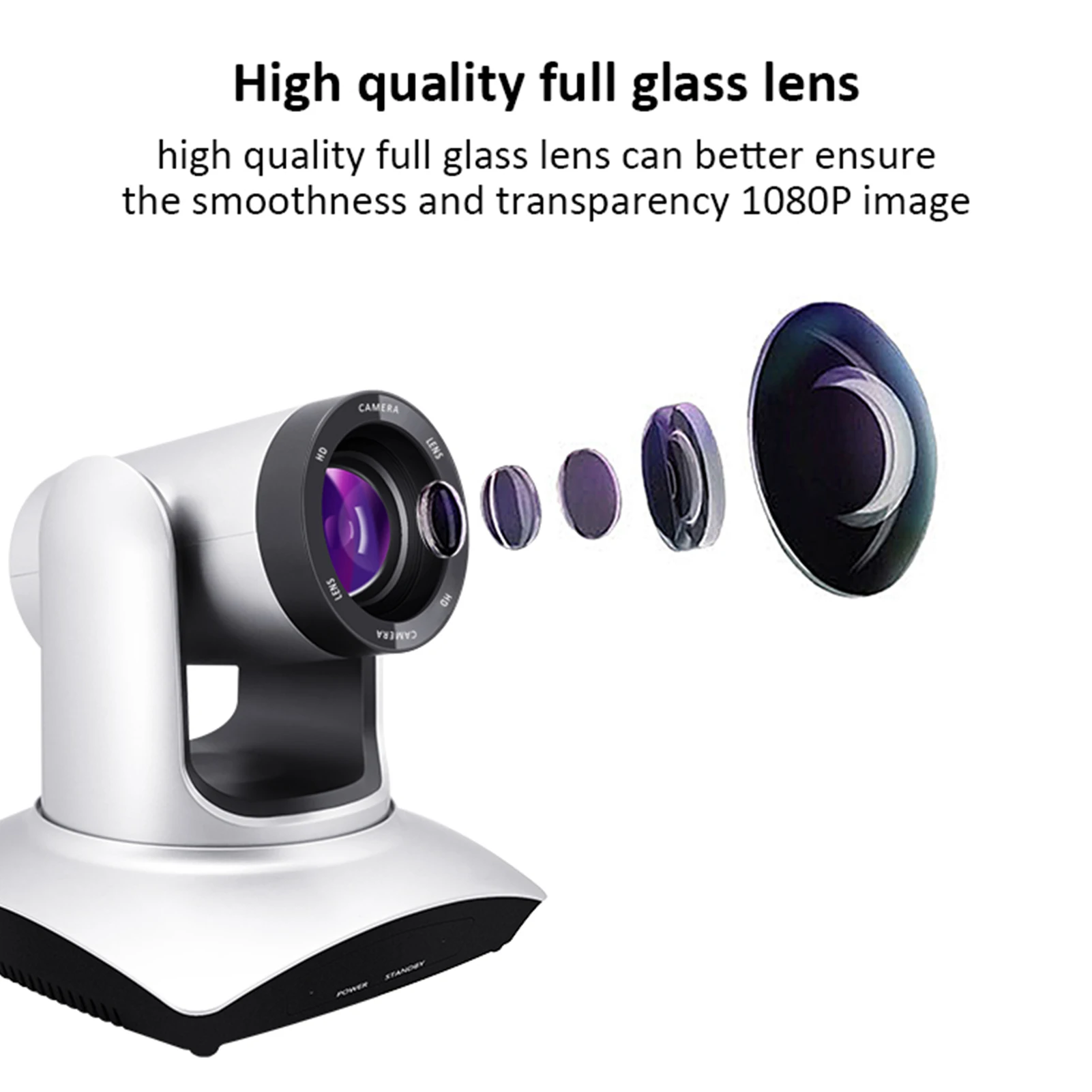 Conference PTZ Camera Wall Mount WebCam 20X Optical Zoom USB Connection with Remote Controller Compatible with Windows Mac