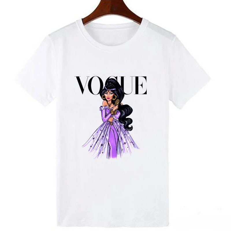 LUCKYROLL Pocahontas принцесса каваи забавная Женская Футболка Harajuku Camiseta Mujer уличная мода Топы Футболка Femme