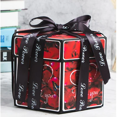 11 цветов, вечерние подарочные коробки для скрапбукинга на юбилей, DIY фотоальбом, подарок на день рождения, 15x15x15 см