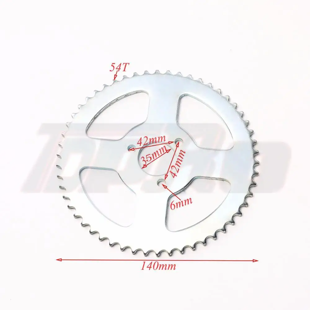 T8F 54T Chain Sprocket 26/29/35mm Rear Back Sprockets Cog For 2 Stroke 47cc 49cc 110cc 125cc 140cc Pocket Dirt Pit Bike Chopper