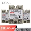 Module relais à semi-conducteurs, SSR-10AA SSR-25AA SSR-40AA 10A 25A 40A, entrée 80-250V AC 24-380V AC, sortie de haute qualité ► Photo 1/6