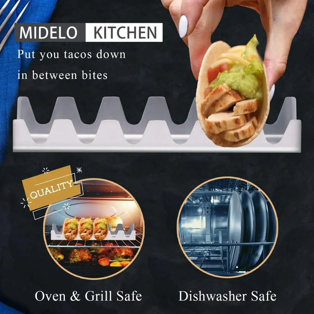 Нержавеющая сталь Taco держатель стенд(до 6 Тако) Taco грузовик лоток стиль стойки безопасный для духовки, выпечки, посудомоечная машина и гриль