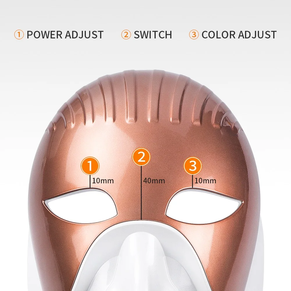  LED Mask Beauty Device Rechargeable 7 Colors Led Mask With Neck Skin Care Wrinkle Acne Removal Skin - 4000156165401