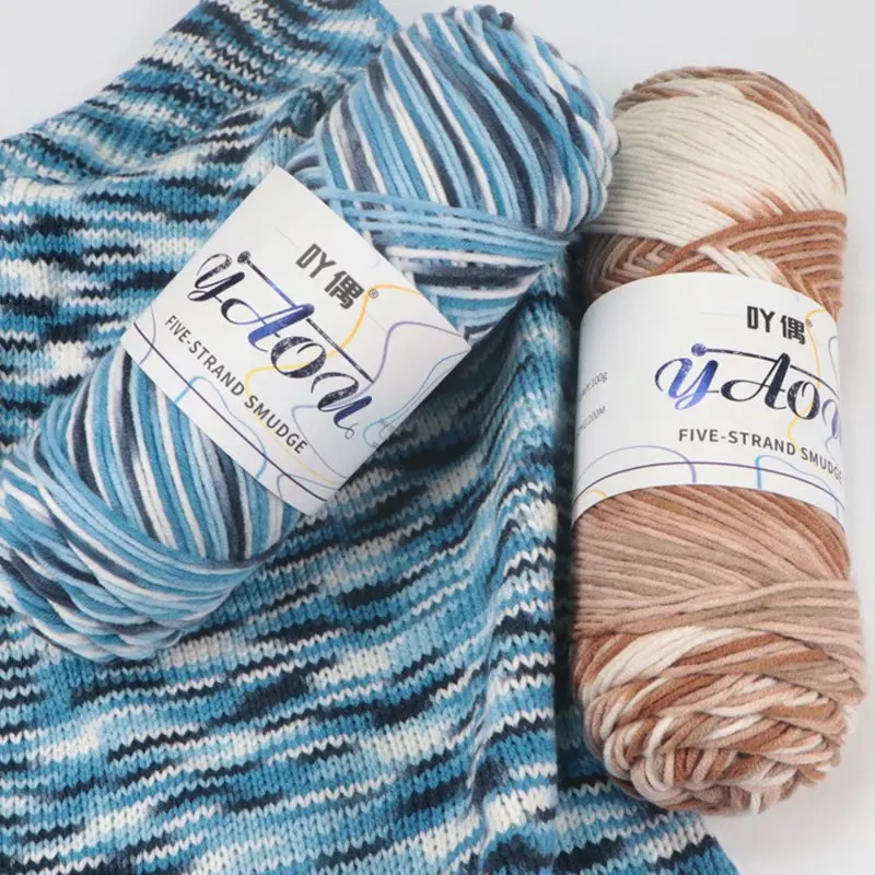 1pc 100g Wool Blends Cotton Yarn Lanas Para Tejer Envio Gratis Tricot Yarn  Crochet Knitting Colorful