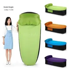 Compact Size Outdoor Camping Travel Outdoor Inflatable Stool Sofa Portable Travel Pouf Chair With Pillow