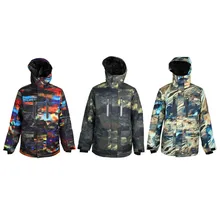 Professional Men Ski Suit Winter Windproof Hooded Rain Jacket Coat for Hiking Camping Climbing Snowboarding Skiing