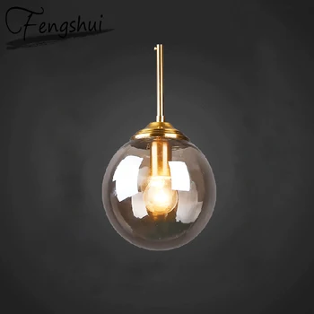 

Nordic Glass Iron Pendant Lights Lamp Decorative LED Lamps Pendant Lighting Living Room Dining Room Bedroom Loft Hanging Lamp