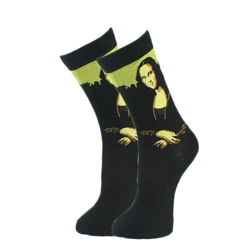 Качественные повседневные уличные забавные мужские носки из чесаного хлопка цветные милые носки с изображением животных и еды носки мужские носки