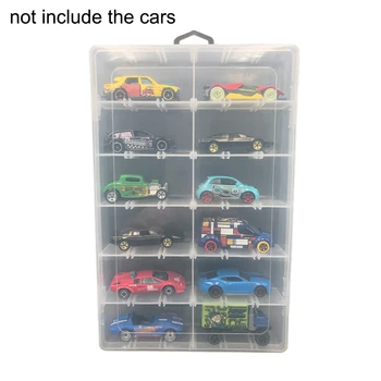 

Toy Car Display Box Transparent Storage Cases 12 Grids PP Material Anti-dust Display Cases For 1:64 Model Car Box