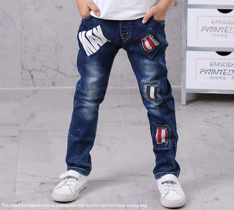 IENENS Kids Boys Jeans Classic Pants Children Denim Clothing Long Trousers Baby Boy Casual Bowboy Clotes 5-13Y