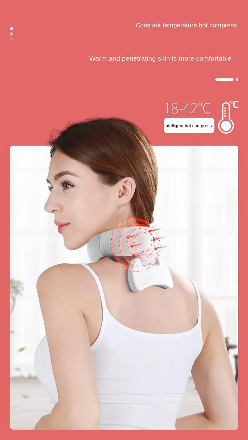 Alívio da Dor Casa Pulso Magnético Acupuntura Pescoço Massageador Relaxante Saúde Profunda Tecido Cervical Controle Massagem Remoto 15 Instrumento Da Massagem Da garganta