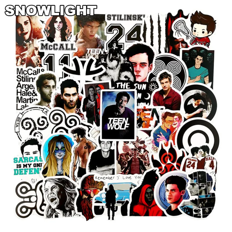 10/30/50pcs/set Hit American Supernatural Tv Show Teen Wolf Stickers For Laptop Luggage Motorcycle Skateboard Guitar Fridge