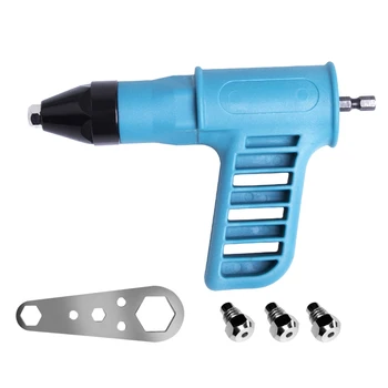 

Cordless Drill Electric Rivet Adapter With Handle Insert Nut 2.4mm 4.0mm 4.8mm Pull Anti Slip Accessories Power Conversion Tool