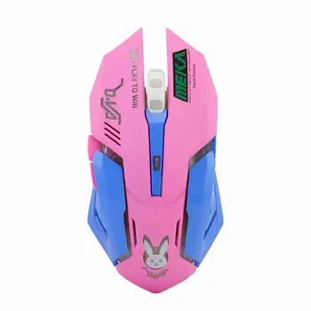 

Pink Wireless Mouse 2400dpi Computer Cute Gaming Girl Mice Rechargeable Optical Mause 2.4G Gamer PC Mute Mouse For Laptop Office
