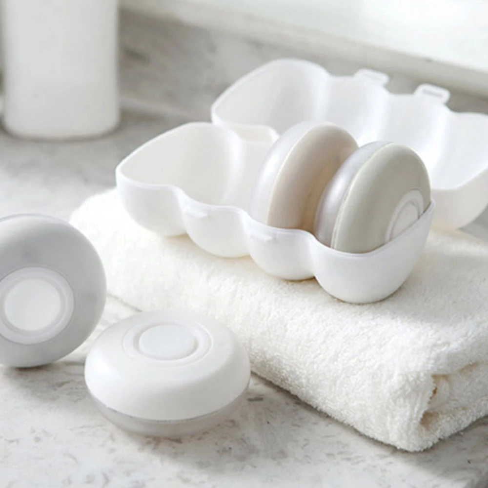 Convenient Cosmetic Box Cases 4pcs/Set Shampoo Lotion Storage Boxes Travel Toiletries White Bottling Female Holder Organizer