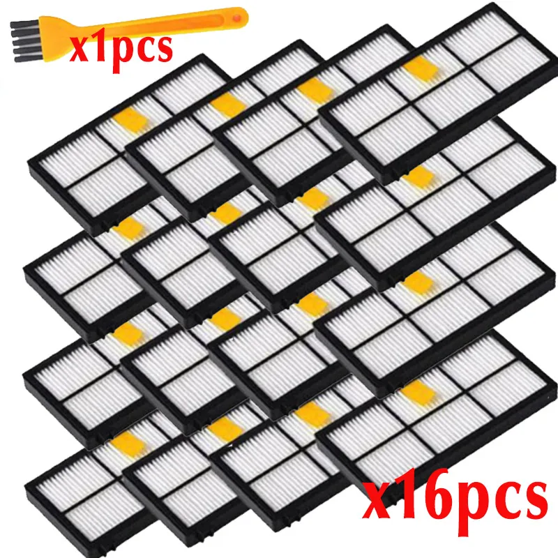 HEPA фильтры щетка комплект Запчасти аксессуары для IRobot Roomba 805 860 861 865 866 870 871 880 885 960 966 980 серии замена - Цвет: 17pcs-set