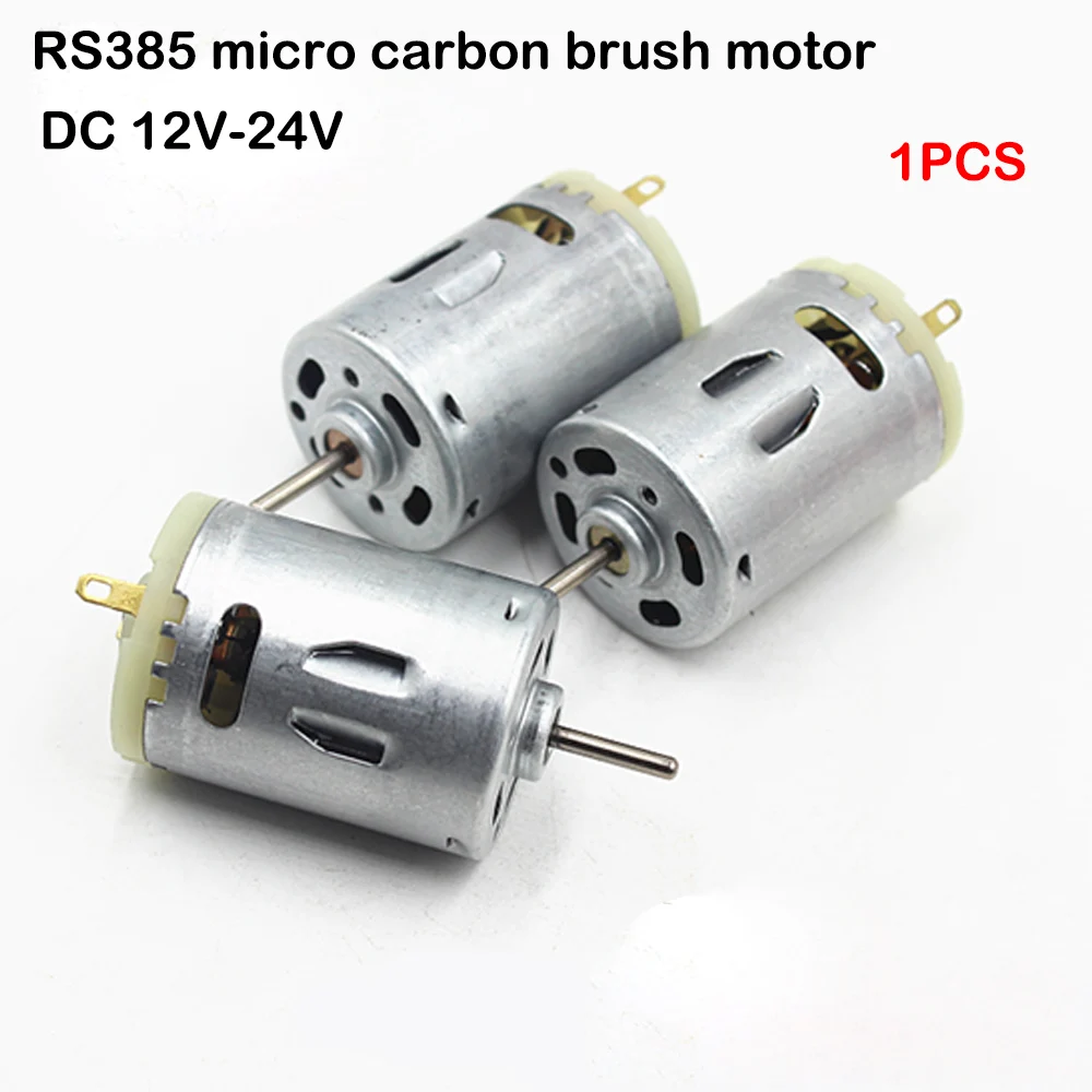 DC 12V-24V 8000RPM Micro RS-385 Carbon Brush Motor Large Torque Strong Magnetic 