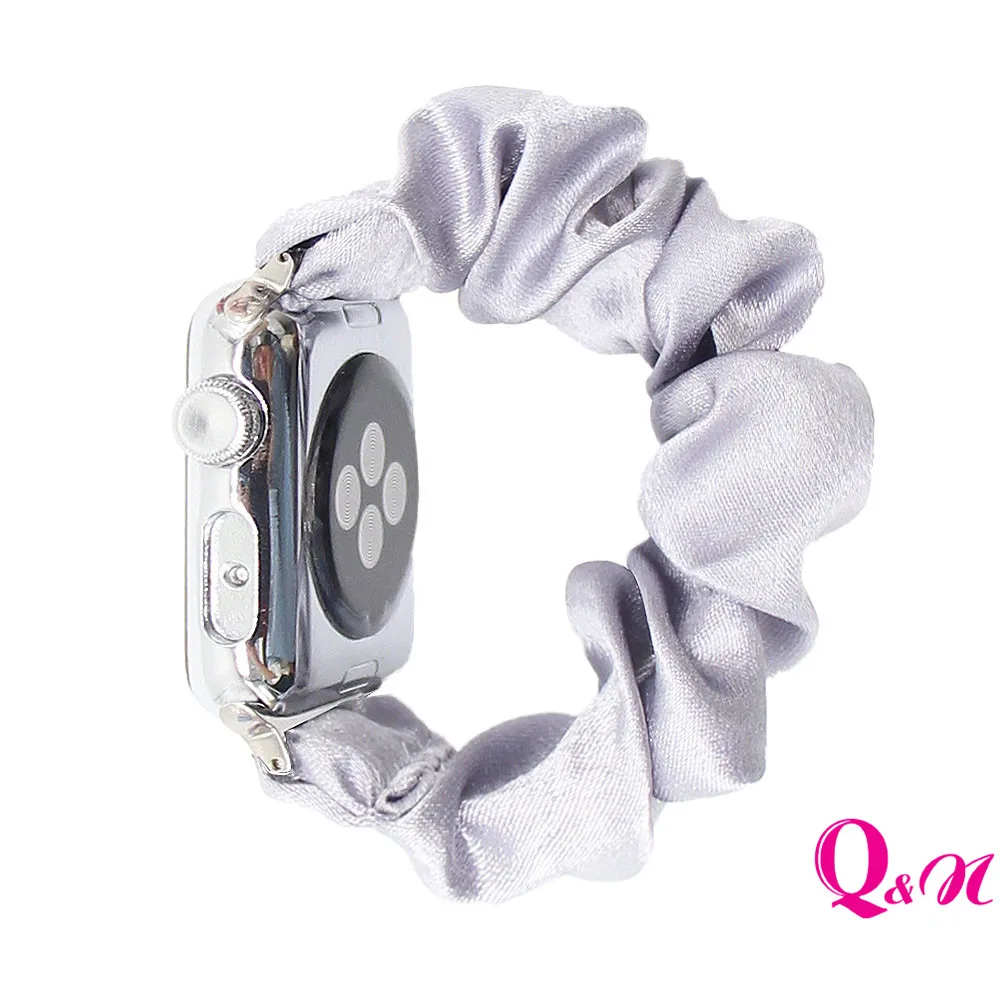 

Solid Satin Apple Watch Scrunchie Band 38mm/40mm 42/44mm for iWatch Series 5 4 3 2 1 Elastic Fabric Charm Scrunchie Bands