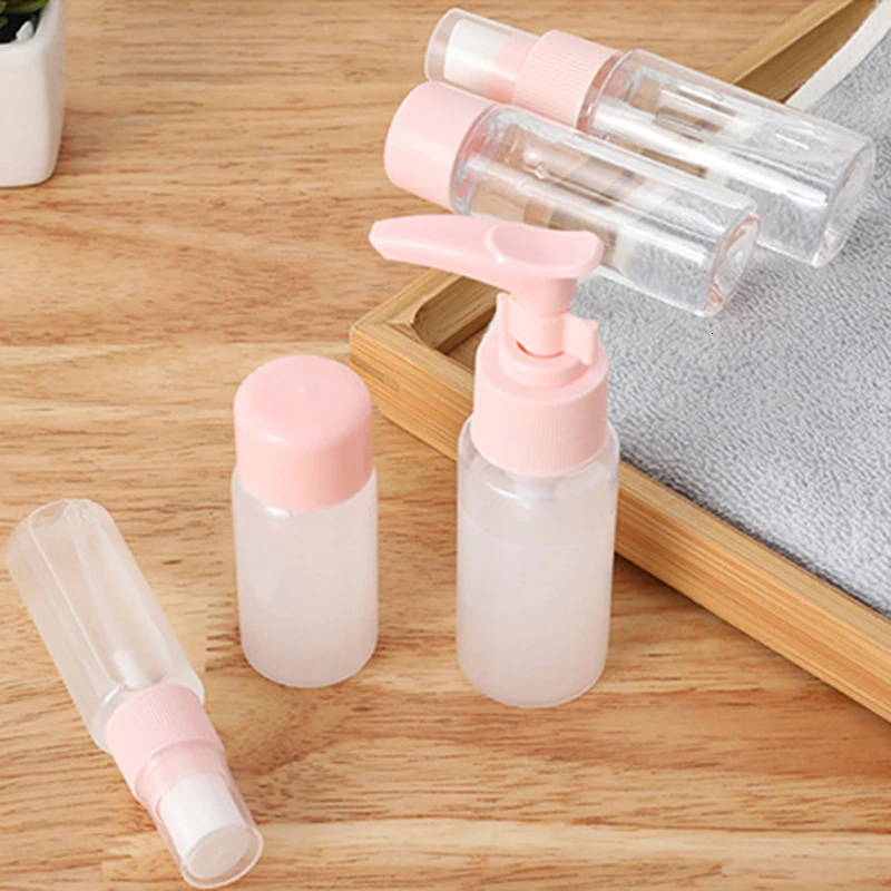 Pink/Blue Mini Plastic Transparent 30ml Travel Bottle Set Portable Empty Cosmetic Containers Perfume Spray Bottle