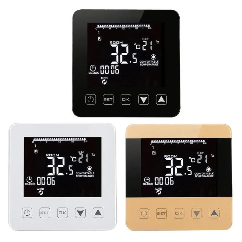 

Programmable Temperature Regulator Heating Thermostat Digital Home LCD Touch Screen Temperature Controller