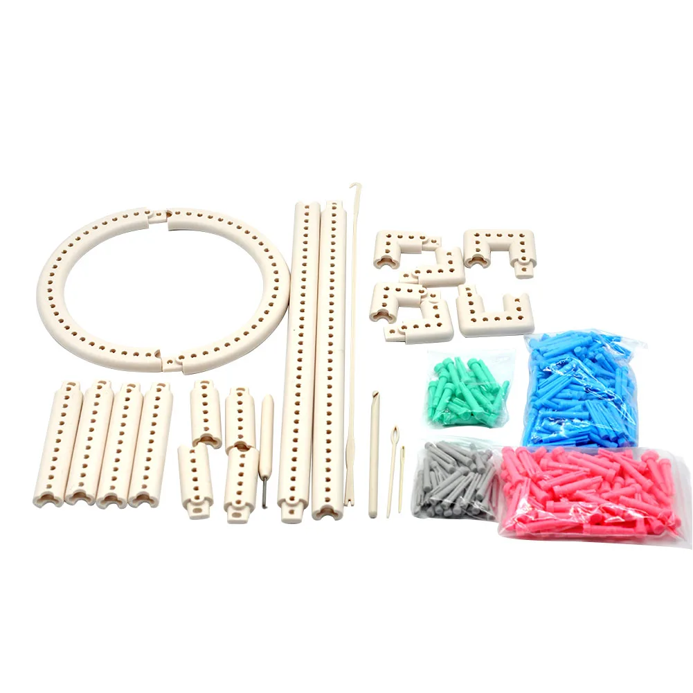 

New Craft Yarn Accessories Scarf Adjustable ABS Home Knitting Board DIY Tool Portable Crochet Sewing Shawl Knit Weave Loom Kit