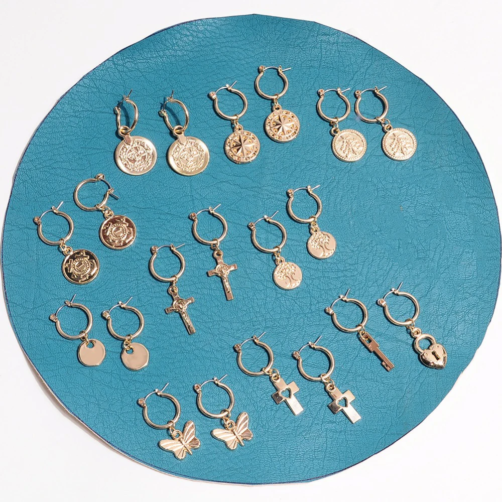 Крошечные серьги-кольца для женщин, золотой хрящ, серьги-кольца, ювелирные изделия, бесконечные серьги в виде ракушки сердца, подарок