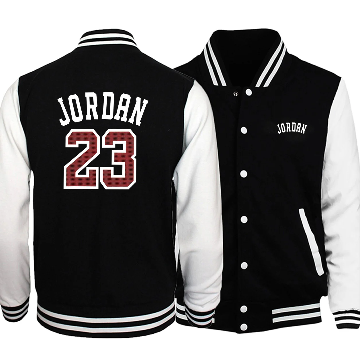 Новое поступление Jordan 23 бейсбольные куртки для мужчин хип-хоп Мужская куртка брендовая одежда облегающий спортивный костюм для мужчин бодиутеплитель модное пальто - Цвет: Black White 6