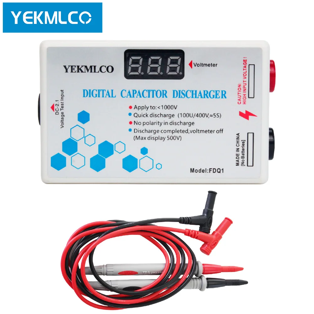 YEKMLCO Digital Capacitor Discharger Protection Electrician Quickly High Voltage 1000V Fast Discharging Tool for Electronic