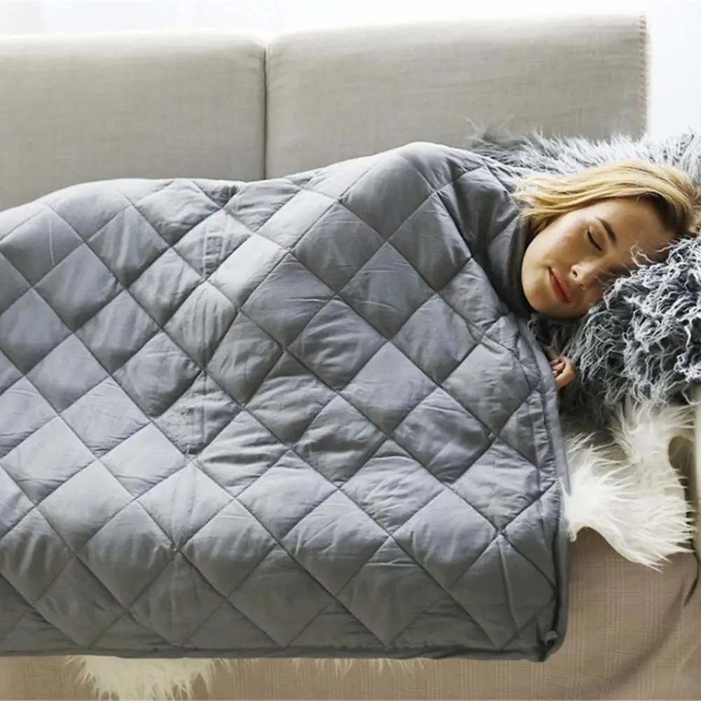 New 7/10/15/20lb 1pcs Cotton Weighted Blanket For Adult Gravity Blankets Decompression Sleep Aid Pressure Weighted Quilt