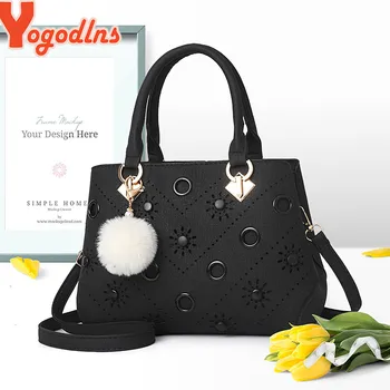 

Yogodlns 2020 New Fashion PU Leather Handbag for Women Girl Messenger Bag Ball Toy Bolsa Female Shoulder Bag Lady Party Handbag