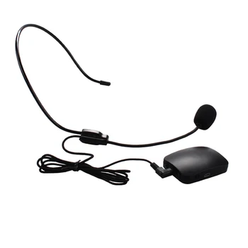 

FM Wireless Microphone Transmitter with Headset Mic & Lapel Mic for Teacher Guide HJ55