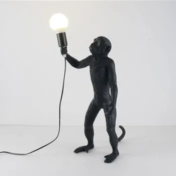 

NORDIC ALTERNATIVE CREATIVE DESIGN DECORATIVE WALL HANGING HEMP ROPE MONKEY LAMP ANIMAL LAMP HOME DECOR A1168