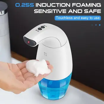 

Automatic Foam Soap Dispenser Touchless IR Smart Sensor Battery Powered 300+240ml Hand Washing Device for Kitchen Bathroom